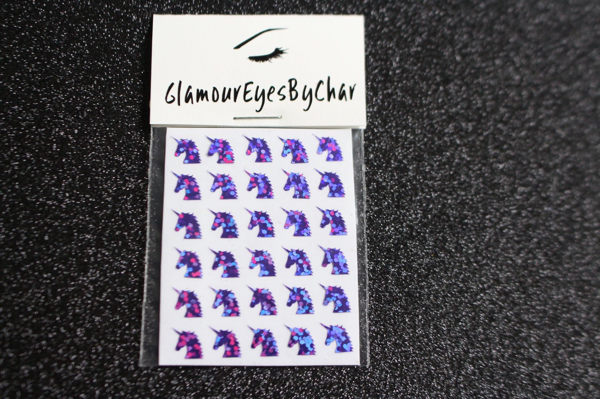 No need to go to the nail salon. Spice up your nails at home with these cute unicorn nail stickers. They can be used on natural or acrylic nails. You can also easily apply them on top of regular or gel/shellac nail polish. These handmade stickers can also be used  for fun DIY projects. Each pack contains 30 stickers and is available in 5 different colours.
