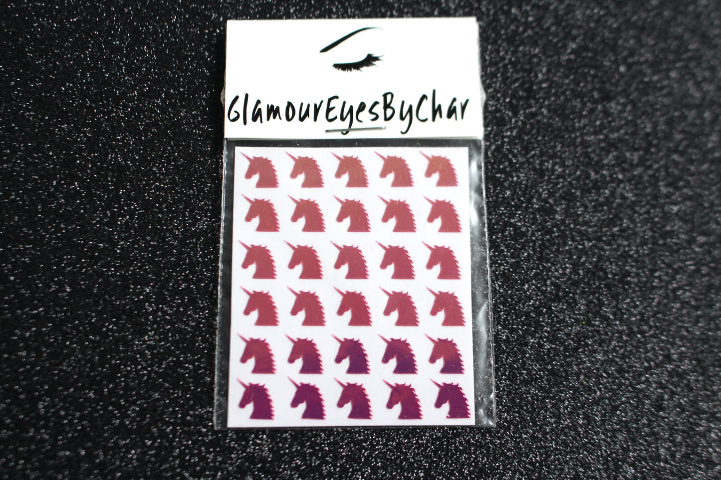 No need to go to the nail salon. Spice up your nails at home with these cute unicorn nail stickers. They can be used on natural or acrylic nails. You can also easily apply them on top of regular or gel/shellac nail polish. These handmade stickers can also be used for fun DIY projects. Each pack contains 30 stickers and is available in 5 different colours.