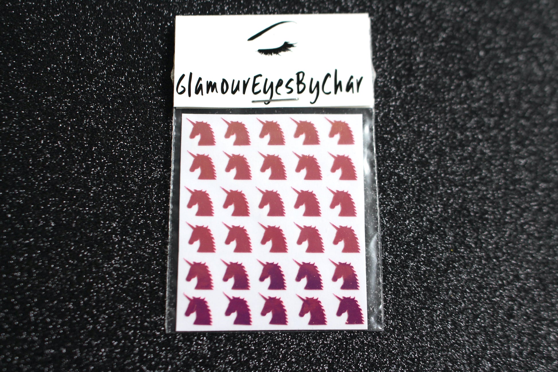 No need to go to the nail salon. Spice up your nails at home with these cute unicorn nail stickers. They can be used on natural or acrylic nails. You can also easily apply them on top of regular or gel/shellac nail polish. These handmade stickers can also be used  for fun DIY projects. Each pack contains 30 stickers and is available in 5 different colours.