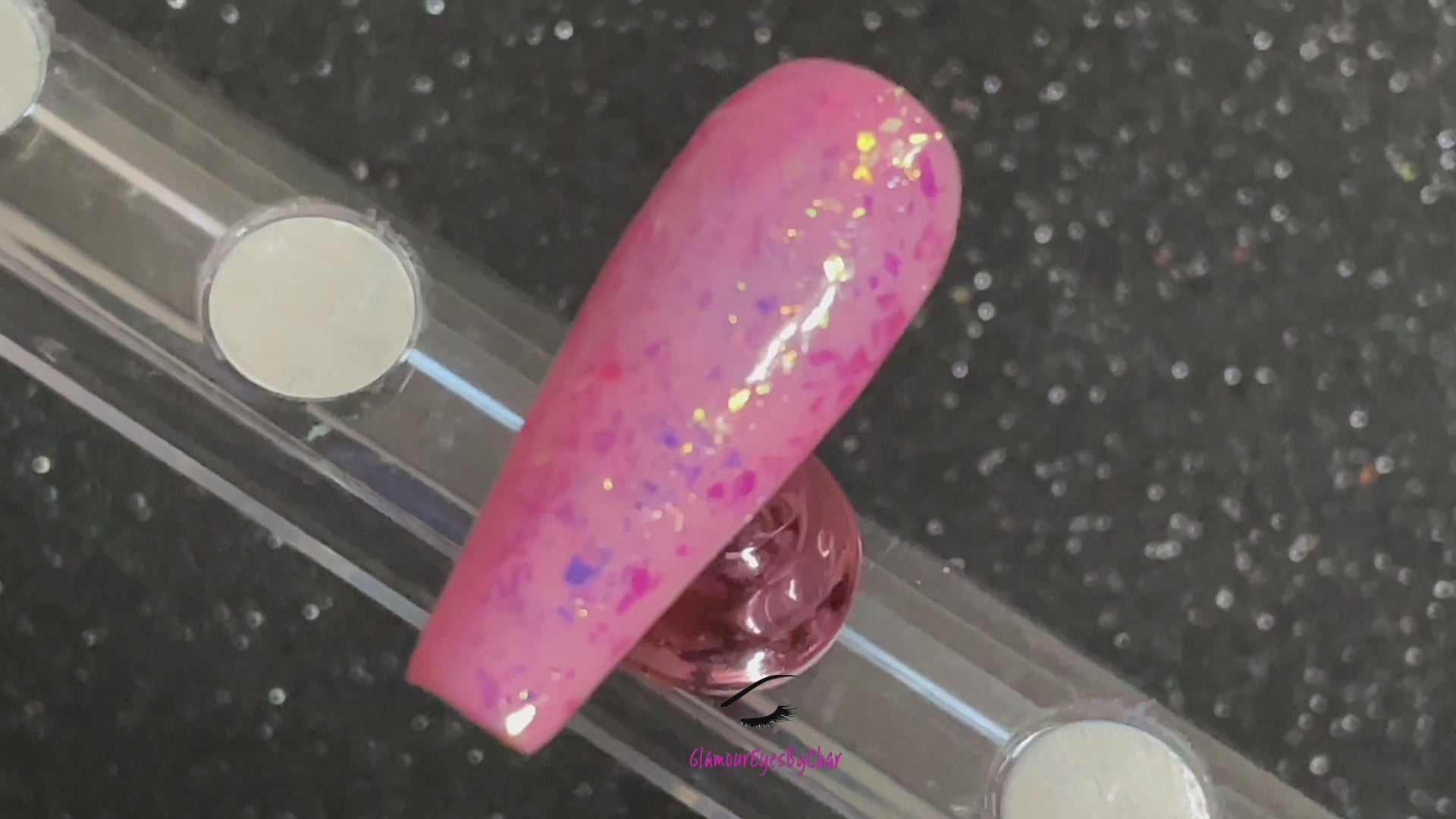 Princess Pink – Premium Bright Iridescent Rose Pink Cellophane Glitter Flakes
Part of our Cellophane Glitter Flakes Collection, these bright iridescent rose pink glitter shards shimmer with green and golden reflects. Princess Pink is perfect for nail art and glitter slime.
Available in 5g jars only.