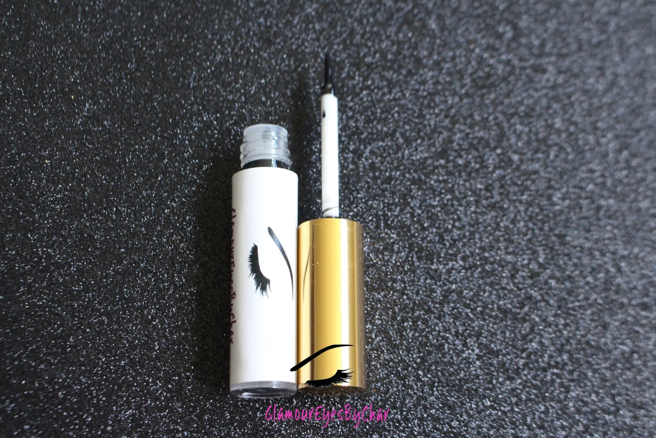 Our water-based eyelash adhesive has been tried and tested and definitely works. This adhesive is waterproof, cruelty-free, latex free, and has no harsh smell. Your lashes will stay all day. It also comes in clear and black. Use together with any of GlamourEyesByChar's luxurious mink lashes.