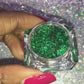 This glitter is called Green Stars and is part of the shaped glitters collection. It consists of emerald green small and large stars. Green Stars is perfect for body and nail art or DIY projects. Comes in 5g jars only. **Glitter will be discontinued once sold out**