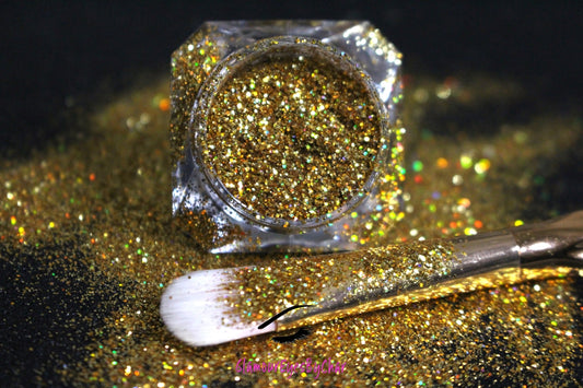 I Said Yes โ Premium Holographic Gold Glitter
Part of our Simple Glitter Collection, this sparkling holographic gold glitter adds a radiant shine to your look. I Said Yes can be used for all your creative looks, nail art, hair, and glitter slime.
Available in 5g jars only.