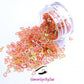 This glitter is called Orange Hearts and is part of the shaped glitters collection. It consists of orange small and large hearts with an iridescent sparkle. Orange Hearts is perfect for body and nail art or DIY projects. Comes in 5g jars only. **Glitter will be discontinued once sold out**