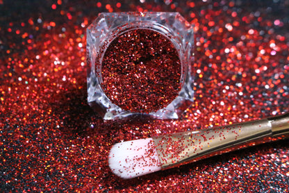 Candy Apple – Premium Candy Apple Red Glitter
Part of our Simple Glitter Collection, this bold candy apple red glitter delivers a vibrant, eye-catching sparkle. Candy Apple can be used&nbsp;for all your creative looks, nail art, hair, and glitter slime.
Available in 5g jars only.