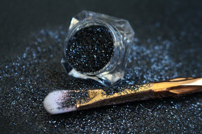 

Graveyard Shift – Premium Holographic Black Glitter
A simple glitter from our Halloween Collection, filled with holographic black sparkle for a dramatic, haunted vibe. Graveyard Shift is perfect for all your creative looks, nail art, hair, and glitter slime.
Available in 5g jars only. 