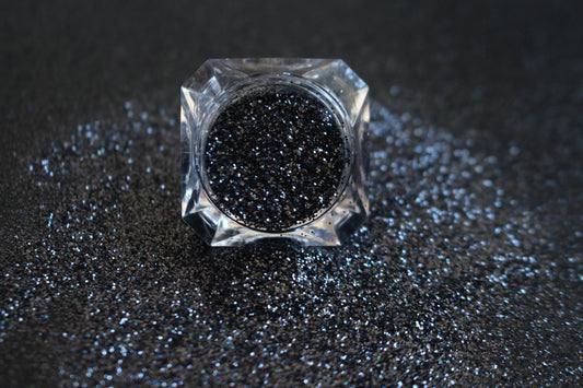 

Graveyard Shift – Premium Holographic Black Glitter
A simple glitter from our Halloween Collection, filled with holographic black sparkle for a dramatic, haunted vibe. Graveyard Shift is perfect for all your creative looks, nail art, hair, and glitter slime.
Available in 5g jars only. 