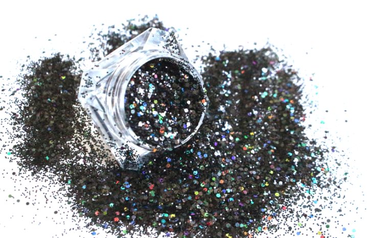 Midnight Madness – Premium Chunky Holographic Black Glitter Mix
Part of our Chunky Glitter Collection, this bold holographic black glitter adds a touch of midnight magic to your glitter fun. Midnight Madness can be used&nbsp;for all your creative looks, nail art, hair, and glitter slime.
Available in 5g jars only.