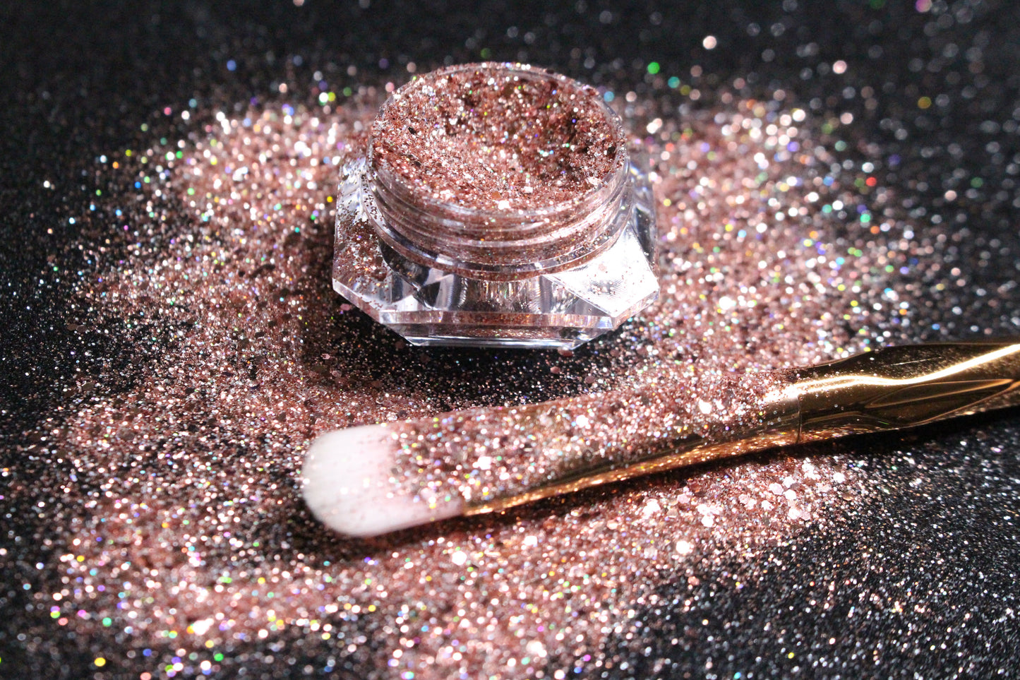 Rose Quartz – Premium Chunky Rose Pink Glitter Mix
Part of our Chunky Glitter Collection, this radiant rose pink glitter features a subtle silver holographic sparkle. Rose Quartz can be used for all your creative looks, nail art, hair, and glitter slime.
Available in 5g jars only.