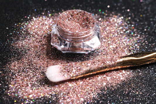 Rose Quartz – Premium Chunky Rose Pink Glitter Mix
Part of our Chunky Glitter Collection, this radiant rose pink glitter features a subtle silver holographic sparkle. Rose Quartz can be used for all your creative looks, nail art, hair, and glitter slime.
Available in 5g jars only.