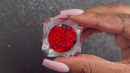 Red Candy Canes – Premium 7mm Glitter Shapes
Part of our Holiday Collection, these festive 7mm ruby red candy canes add a sweet holiday charm to nail art and glitter slime.
Available in 5g jars only.