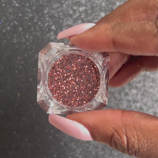 Melanin – Premium Chocolate Brown Metallic Glitter
Part of our Simple Glitter Collection, this deep chocolate brown glitter shines with a rich metallic sparkle. Melanin can be used for all your creative looks, nail art, hair, and glitter slime.
Available in 5g jars only.