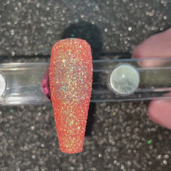  Sorbet – Premium Iridescent Coral Glitter
Part of our Simple Glitter Collection, this iridescent coral glitter brings a juicy pop of colour to your creations. Sorbet can be used for your face, hair, body, nail art, and glitter slime.
Available in 5g jars only.