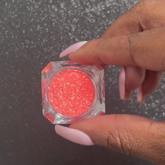 Sorbet – Premium Iridescent Coral Glitter
Part of our Simple Glitter Collection, this iridescent coral glitter brings a juicy pop of colour to your creations. Sorbet can be used for your face, hair, body, nail art, and glitter slime.
Available in 5g jars only.