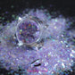 This premium glitter is part of the Super Chunky Glitter Collection. It consists of iridescent lilac glitter. Sweet Dreams can be used for your face, hair, body, nail art and glitter slime. Available in 5g jars only. 