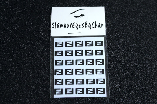 Spice up your nails with these unique FF designer inspired nail decals. They can be used on natural or acrylic nails. You can also apply them on top of regular or gel/shellac nail polish. These handmade decals can also be used for body art or any DIY project. The pack contains 30 decals and is available in 4 different colours.   Size: ﻿W= 0.3 inches, H= 0.22 inches  Tip: Apply some of our glitter on your nails to really GLAMOUREYES your look.