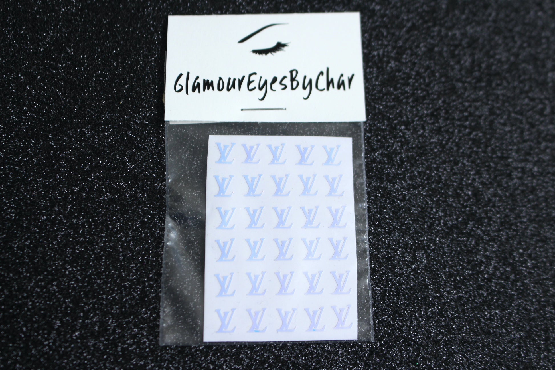 LV NAIL ART STICKER - SILVER HOLOGRAPHIC