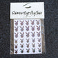 No need to go to the nail salon. Spice up your nails at home with these naughty bunny nail decals. They can be used on natural or acrylic nails. You can also apply them on top of regular or gel/shellac nail polish. These handmade decals can also be used for body art or any DIY project. Each pack contains 30 decals and is available in 6 different colours. The pack also includes 2 different sizes so that you can mix and match.  Tip: Apply some of our glitter on your nails to really GLAMOUREYES your look.