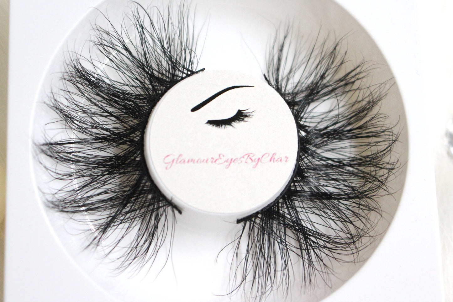 These 5D luxurious mink lashes are called Wispy and are 25mm in length. They are very dramatic, wispy, have a criss cross style, lightweight, and comfortable to wear on the lids. The thin lashband, makes the application process a breeze.  Wispy are suitable for dramatic eye looks and can be worn up to 25 times if handled with care. 