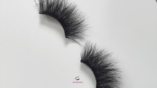 Baddie – 5D Premium Mink Lashes (25mm)
These 5D premium mink lashes are 25mm in length—wispy, lightweight, and comfortable to wear. The flexible cotton lash band makes application a breeze.

Baddie lashes are made for&nbsp;dramatic eye looks that turn heads. Bold and unapologetic, they’ll instantly make your eyes pop 👀. Each reusable pair can be worn up to 25 times with proper care.