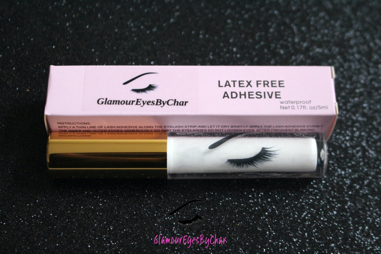 Our water-based Eyelash Adhesive has been tried and tested and definitely works. This adhesive is waterproof, cruelty-free, latex free, dries clear, and has no harsh smell. Use together with any of GlamourEyesByChar's luxurious mink lashes. Your lashes will stay all day.