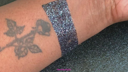 

Graveyard Shift – Premium Holographic Black Glitter
A simple glitter from our Halloween Collection, filled with holographic black sparkle for a dramatic, haunted vibe. Graveyard Shift is perfect for all your creative looks, nail art, hair, and glitter slime.
Available in 5g jars only. 
