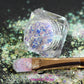 This glitter is called Galaxy and is part of the super chunky glitter collection. It consists of purple iridescent glitter that reflects a dazzling gold sparkle. Galaxy can be used for your face, hair, body and nail art, glitter slime, resin art or DIY projects.  Comes in 5g jars only.