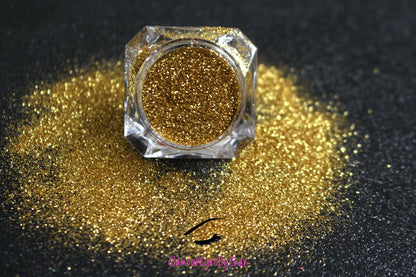 This eco-friendly glitter is part of the biodegradable glitter collection. It consists of gold glitter. Liquid Gold can be used for your face, hair, body, nail art, glitter slime and soap making. Available in 5g jars only.  Material: Raw material is 100% corn starch                  Scientific name Polylactic acid (PLA)     