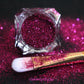 This glitter is called Mad Magenta and is part of the simple glitter collection. It consists of metallic magenta glitter.  Mad Magenta can be used for your face, body, hair and nails. Comes in 5g and 10g jars. 
