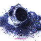 This glitter is called Purple Skies and is part of the chunky glitter collection. It consists of royal purple and a hint of navy glitter with a holographic sparkle.  It’s perfect to create a sexy purple smokey eye look. Purple Skies can be used for your face, body, hair and nails. Comes in 5g jars only.