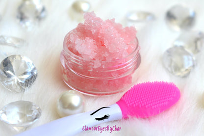 Tired of dry cracked lips? Exfoliating with our sugar lip scrub will have your kissers in tip top shape in no time. It's made with premium rich ingredients to remove dead skin and keep your lips soft, moisturized and luscious. Not to mention, it smells and tastes amazing, and comes with a FREE double-sided silicone exfoliating lip brush